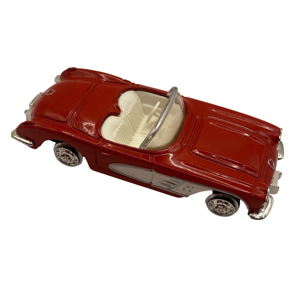 Vintage Ertl 1960 Chevy Corvette Diecast Red‎ Convertible White Interior 1/43